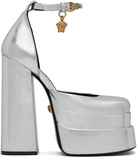 Versace Medusa Aevitas Heels in White | Lyst