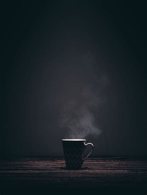 HD wallpaper: Coffee, Steam, Cup, Black background, mug, drink, coffee ...