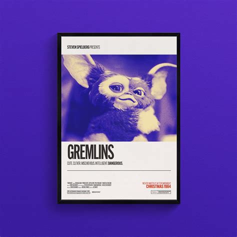 Gremlins 1984 Retro Movie Poster Art Vintage Typography | Etsy