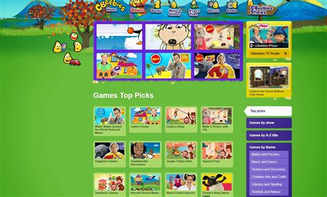 Free Cbeebies Games