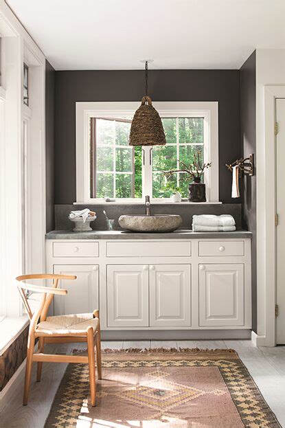 Benjamin Moore Light Grey Bathroom | Shelly Lighting