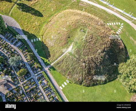 Viking age Jelling burial mounds panorama, Denmark Stock Photo - Alamy