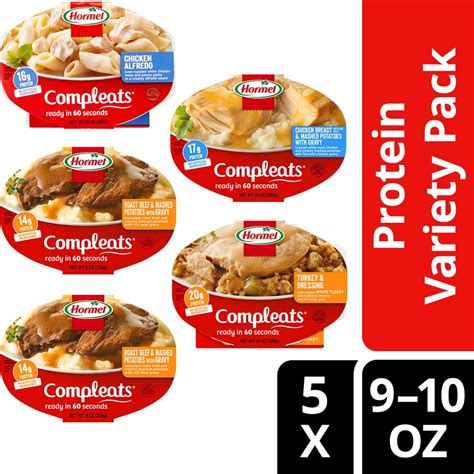 HORMEL COMPLEATS Protein Variety Pack Microwave Meals (Pack of 5) - Walmart.com