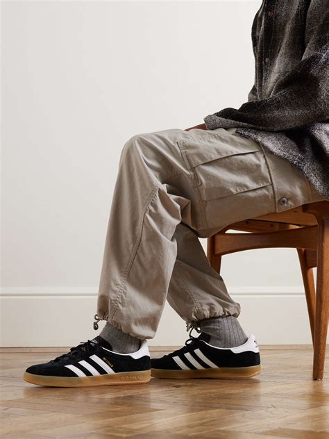 ADIDAS ORIGINALS Gazelle Indoor Suede and Leather-Trimmed Sneakers for Men | MR PORTER