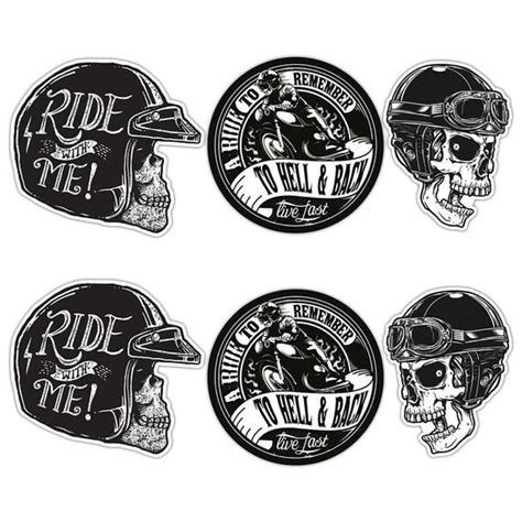 Biker Motorcycle Large Sticker Decal set | Motorcycle stickers, Iphone ...