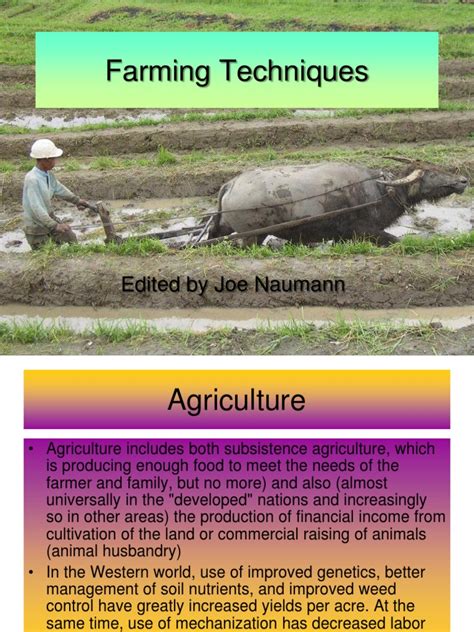 Farming Techniques: Edited by Joe Naumann | PDF