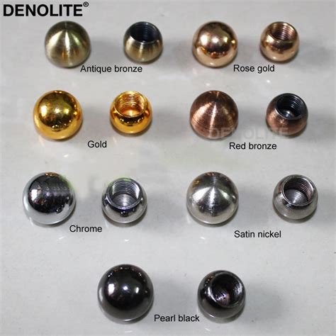 Wholesale 10PCS/LOT Ball Lamp Finials M10 Inner Threaded Tube Nut DIY Decorative Screw Cap For ...