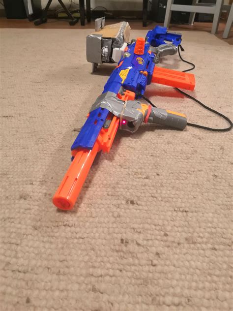 Sniper with custom scope and laser : r/Nerf