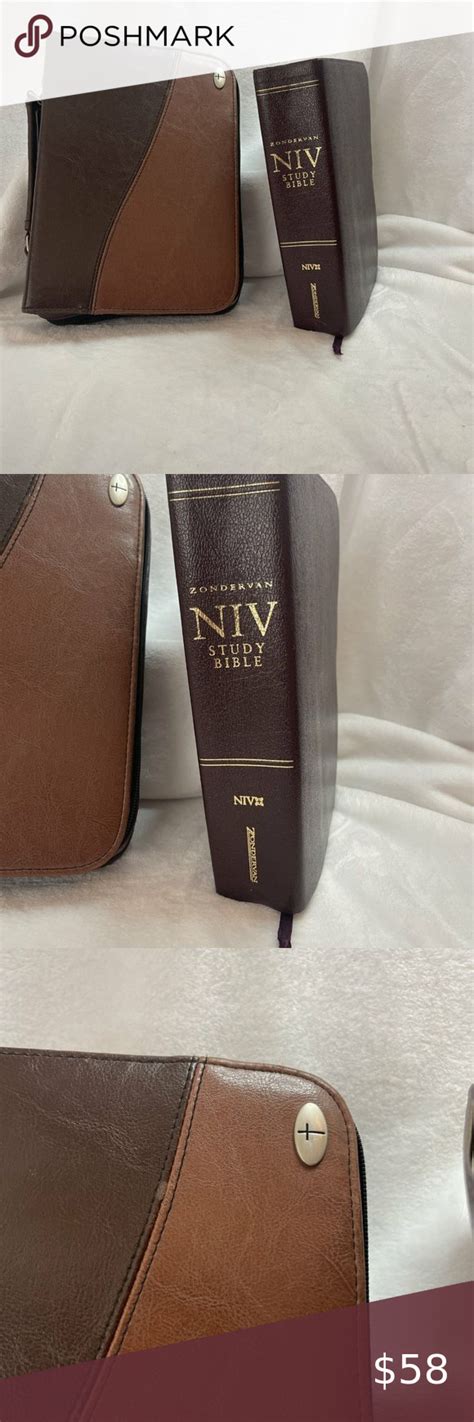 NIV Zondervan Indexed Study Bible Red Letter (Burgundy) Bonded Leather ...