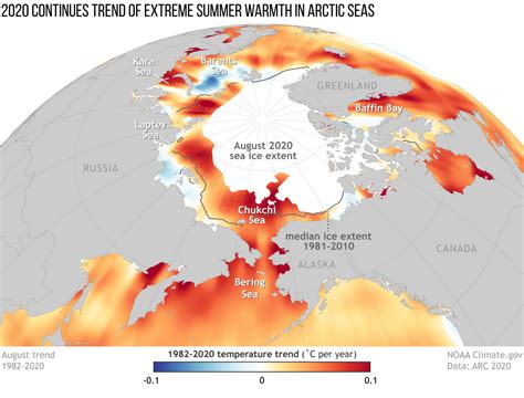 2020 adds another year of extreme warmth to warming trend in Arctic ...