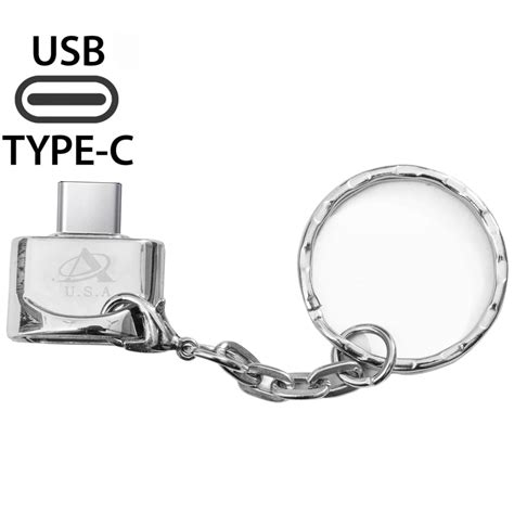 Usb to Type C Metal OTG Keychain