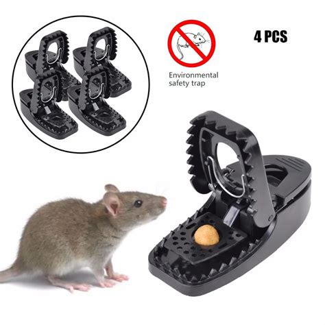 Dewel 4 pieces/set Plastic Mouse Trap Mice Catcher Pest Control Traps ...