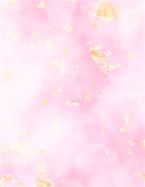 Free Printable Stationery with Pink and Gold Bubbles Background