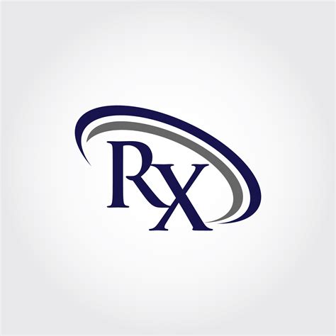 Monogram RX Logo Design By Vectorseller | TheHungryJPEG