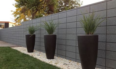 Hollow Cement Block | Modern fence design, Fence design, Concrete block walls