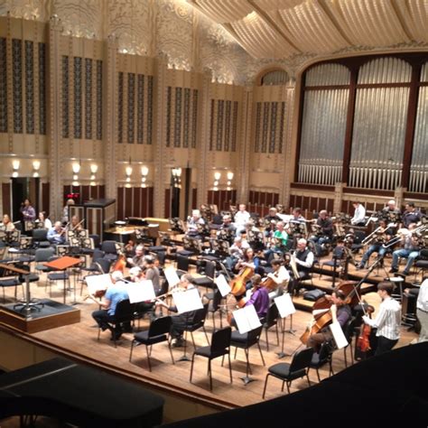 Cleveland Orchestra rehearsal view from a box | Rehearsal room, Concert hall, Rehearsal