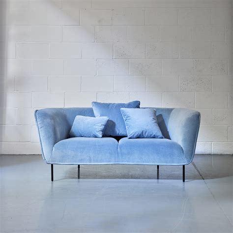 Light Blue Velvet Sofa | Baci Living Room