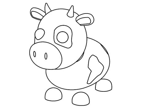 Cow from Adopt Me coloring page - Download, Print or Color Online for Free