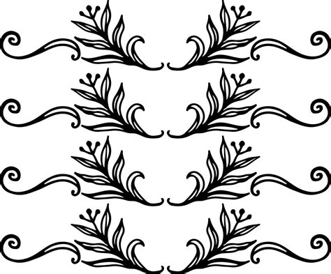 vector illustration of a floral ornament in black and white colors ...