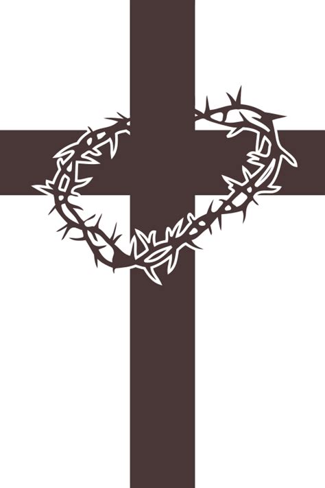 Cross and thorns icon - Openclipart