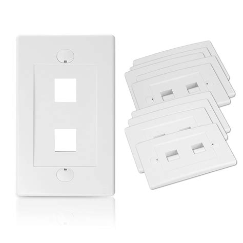 [UL Listed] Cable Matters 10-Pack 2 Port Keystone Wall Plate (Cat6 ...