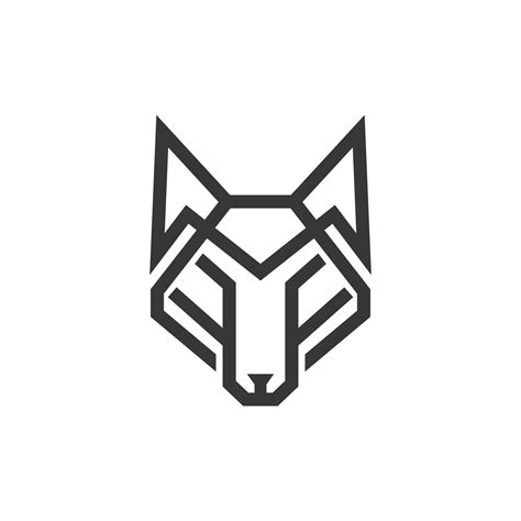 wolf line art geometric logo design 5263416 Vector Art at Vecteezy