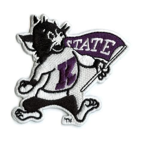 Kansas State University Wildcats Mascot Logo Embroidered Iron On Patch