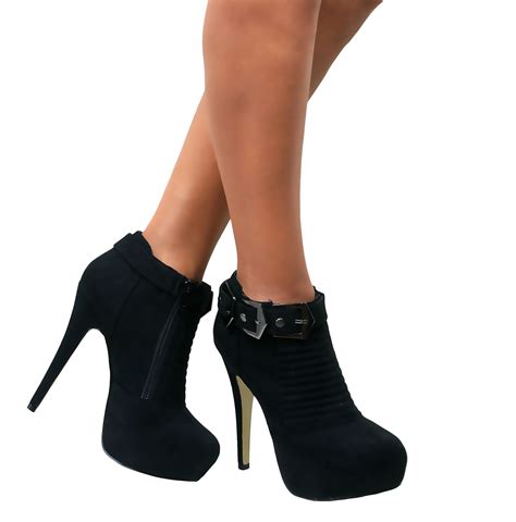 LADIES WOMENS STILETTO HIGH HEEL ANKLE BOOTS PLATFORM BOOTIES COURT SHOES SIZE | eBay