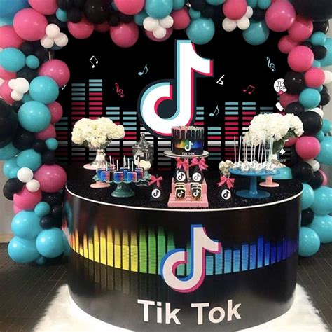 Party Supplies Tiktok Decorations / Tiktok Music Video Cups Plate Tablecloth Balloon Party ...