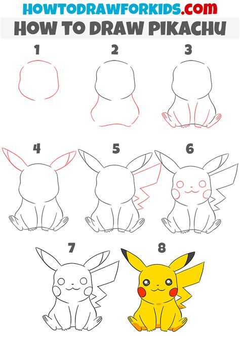 Cute Simple Drawings Of Pikachu