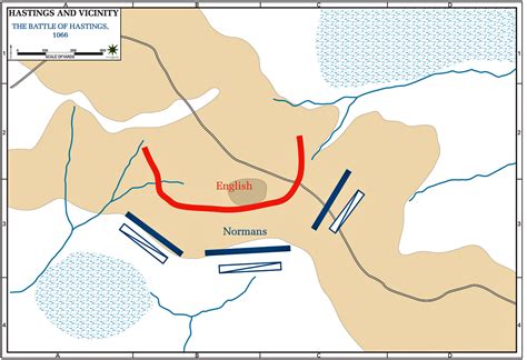 Map of the Battle of Hastings 1066 (USMA)