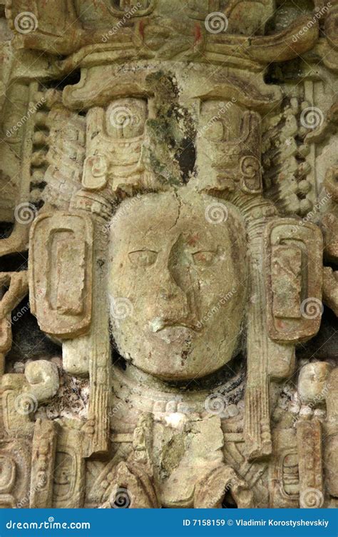 Ancient Mayan Sculpture Royalty Free Stock Images - Image: 7158159