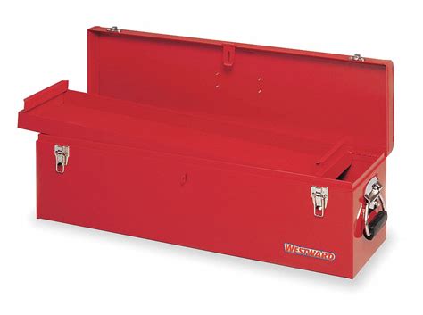 WESTWARD Steel Portable Tool Box, 9 in Overall Height, 30 in Overall Width, 8 in Overall Depth ...