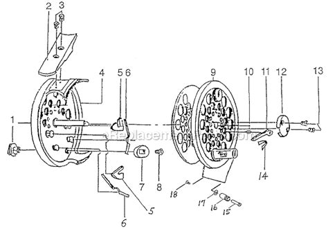 Pflueger 1834 Parts List and Diagram : eReplacementParts.com