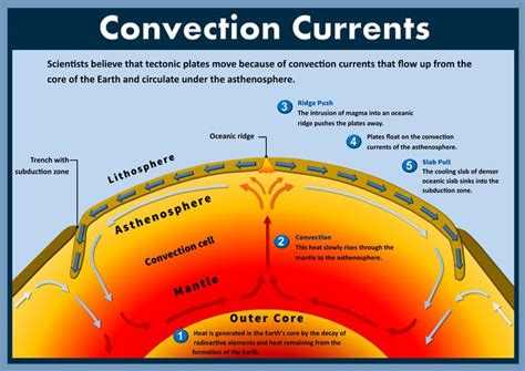 Plate Tectonics: Convection Currents | Convection currents, Plate tectonics, Subduction zone