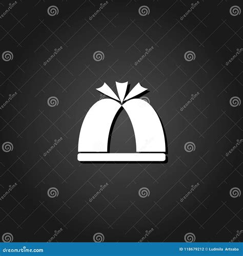 Pope hat icon flat. stock vector. Illustration of flag - 118679212