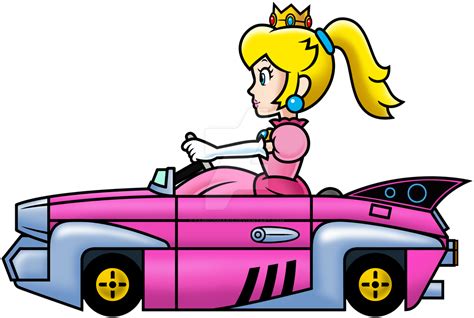 Peach kart 2D artwork (shaded version) by FamousMari5 on DeviantArt