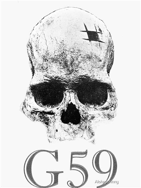 "G59 Skull logo" Sticker by AlohaJohnny | Redbubble