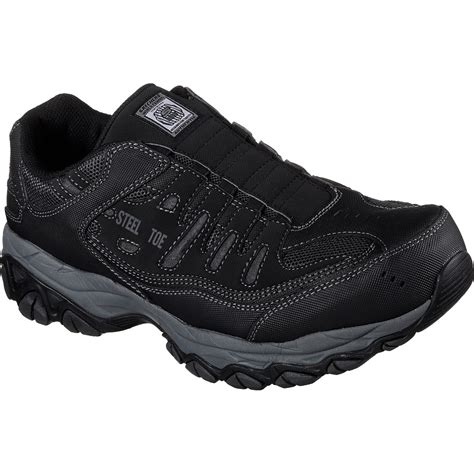 SKECHERS Work Cankton Steel Toe Electrical Hazard Athletic Slip-On Work Shoe, 77161BLK