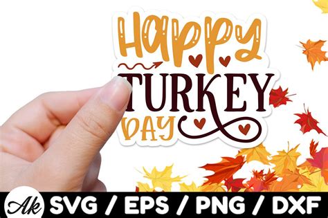 Happy Turkey Day Stickers Graphic by akazaddesign · Creative Fabrica