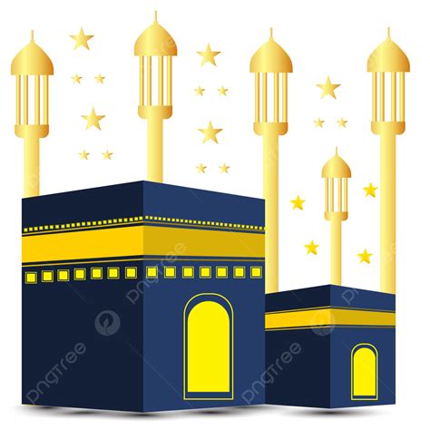 Hajj Pilgrimage Mecca Vector Hd PNG Images, Islamic Pilgrimage To Mecca Illustration With, Saudi ...