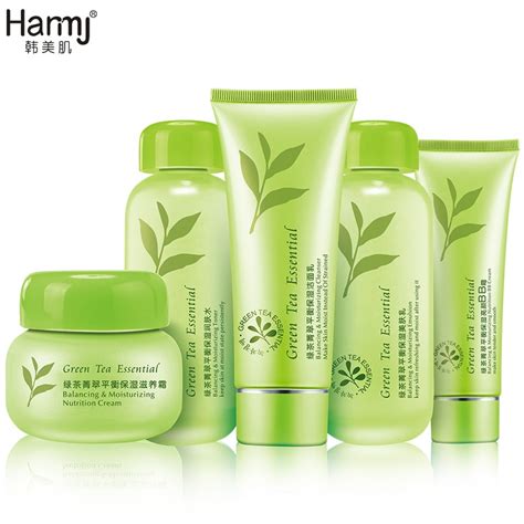 Aliexpress.com : Buy Green Tea 5pcs Skin Care Sets Korean Cosmetic Whitening Hydrating ...