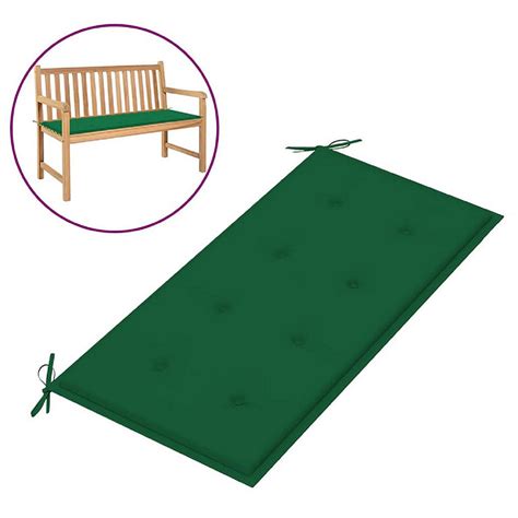 vidaXL Garden Bench Cushion Green 39.4"x19.7"x1.2" | Oriental Trading