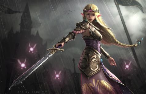 [HW] [OC] Princess Zelda - Hyrule Warriors - Fanart (@icezimy) : r/zelda