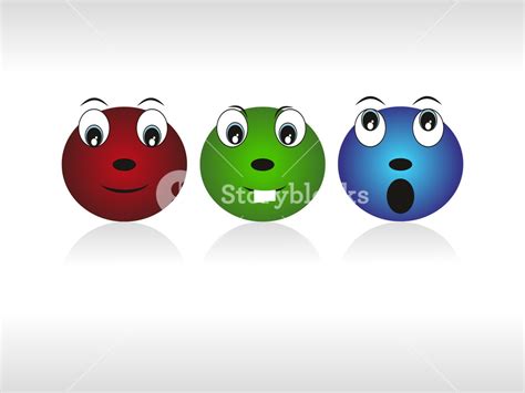 Vector Set Of Three Emoticon Face Royalty-Free Stock Image - Storyblocks