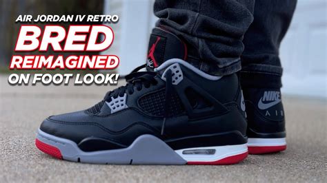 EARLY LOOK! Air Jordan 4 'BRED REIMAGINED' (2024) | This TUMBLED LEATHER is AMAZING! - YouTube