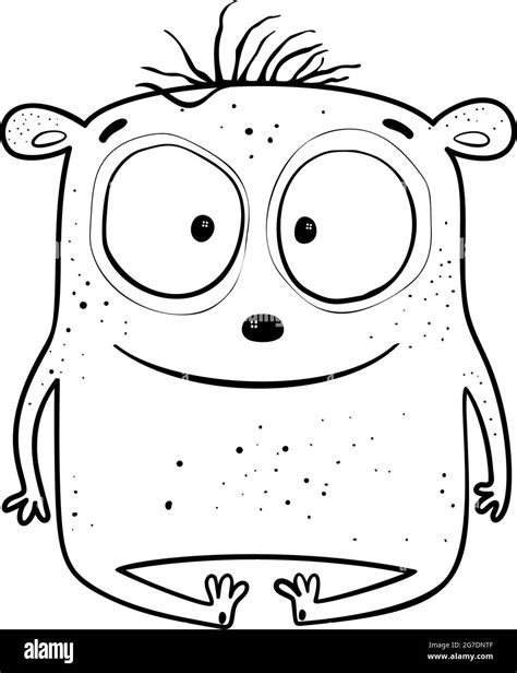 Cute Baby Monster for Kids Coloring Book Stock Vector Image & Art - Alamy