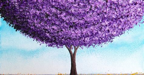 Bing Art by Rachel Bingaman: Purple Tree Landscape Painting, Abstract ...