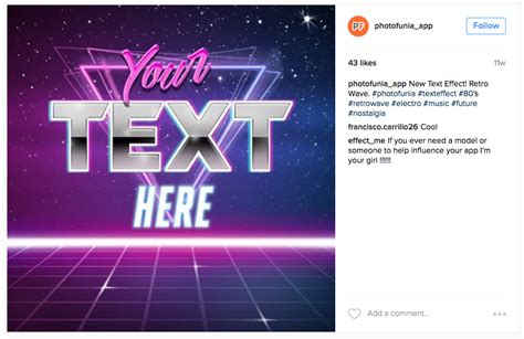 PhotoFunia Instagram Post | Retrowave Text Generator | Know Your Meme