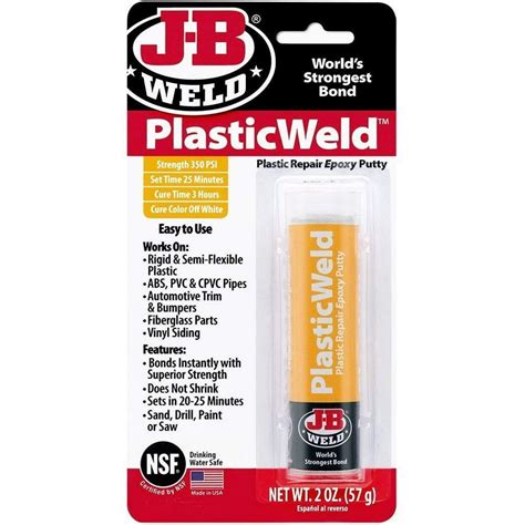 J-B Weld 8237 PlasticWeld Plastic Repair Epoxy Putty - 2 oz (Pack of 4) - Walmart.com - Walmart.com